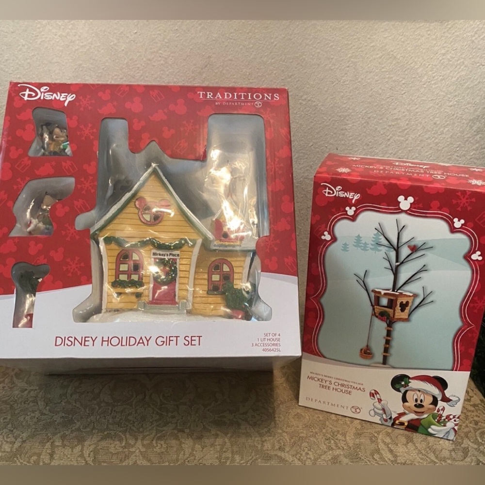 Department 56 Disney Mickey’s Very Merry Christmas Village-House & Treehouse NIB